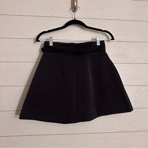 Patou Zip-up mini skirt in recycled satin - Picture 6 of 11